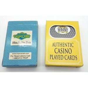 GOLDEN NUGGET Tropicana Casino Las Vegas NV Authentic‎ Played Table Cards Yellow